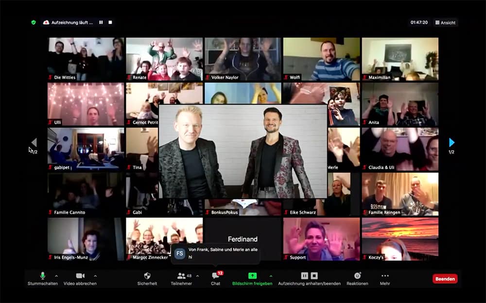 Videocall albin und ingo