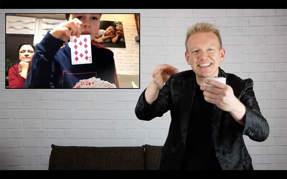 Kartentrick albin videocall